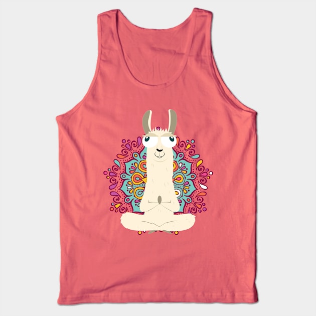 Yoga Llama Tank Top by Namarqueza